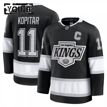 Lapsille NHL Los Angeles Kings Pelipaita Fanatics Premium Anze Kopitar 2024-25 koti Musta